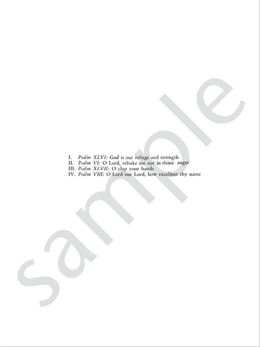 Four Psalms Baritone Voice scores gallery preview page 5