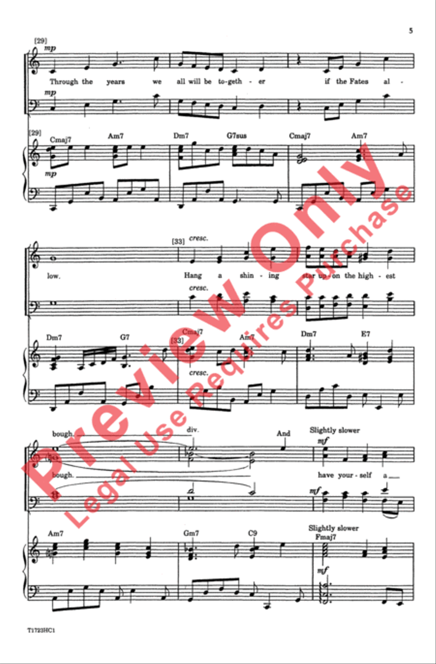 Have Yourself a Merry Little Christmas 4-Part scores gallery preview page 5