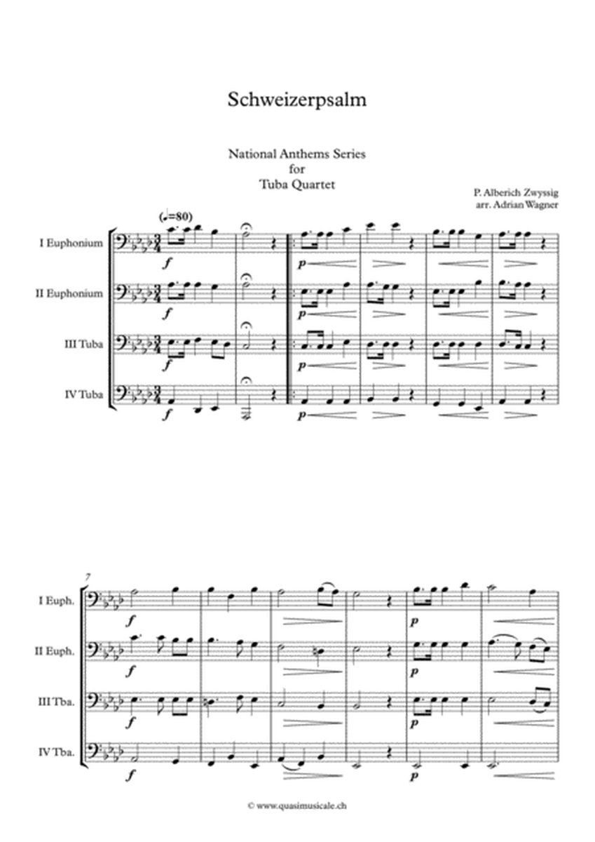 "Schweizerpsalm" (National Anthem of Switzerland) Tuba Quartet arr. Adrian Wagner image number null