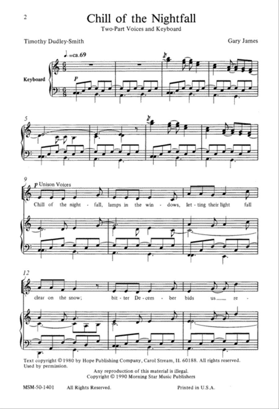 Chill of the Nightfall 2-Part scores gallery preview page 2