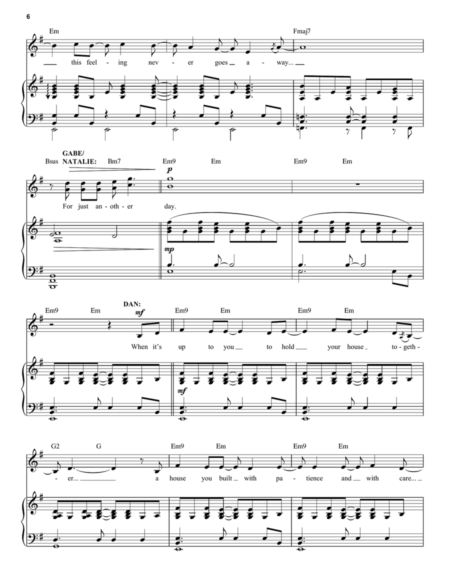 Just Another Day (from Next to Normal) Voice scores gallery preview page 6