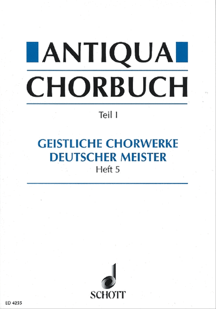 Antiqua Chorbuch Sacred Vol 5 Mixed Choir scores gallery preview page 1