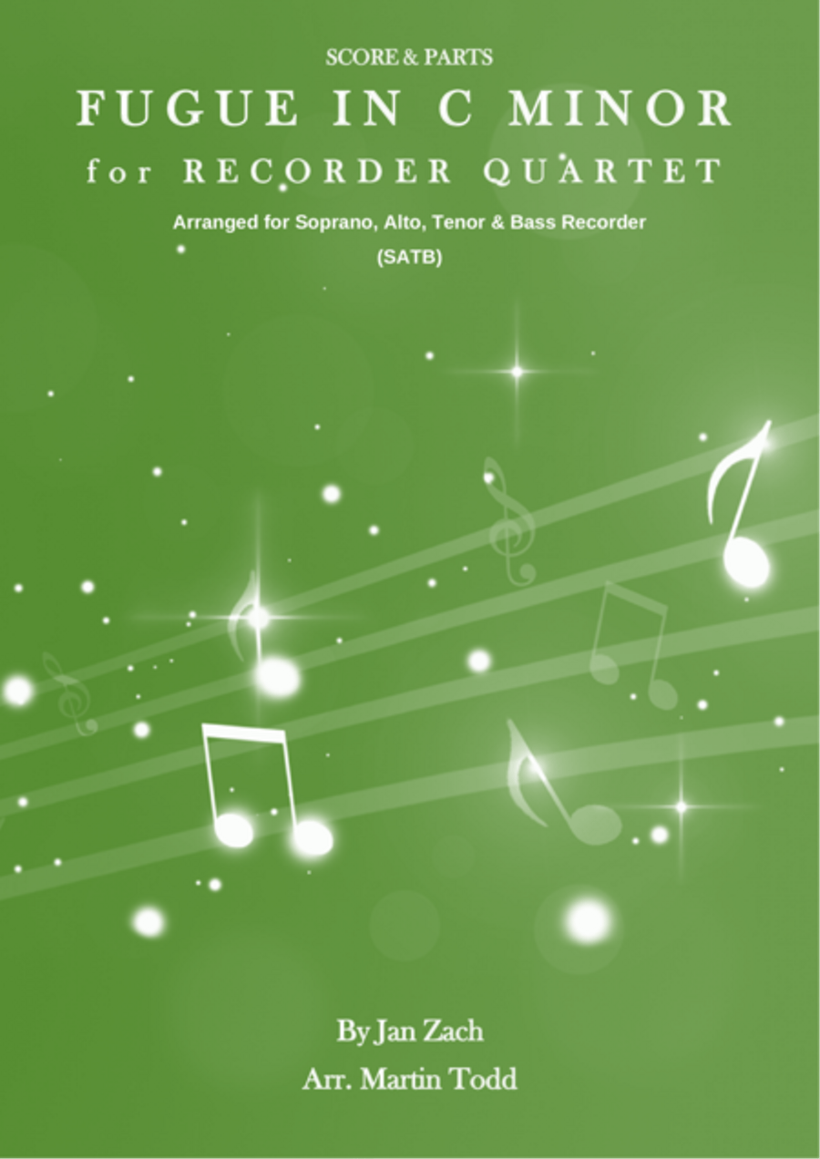 Fugue in C Minor for Recorder Quartet Small Ensemble scores gallery preview page 1
