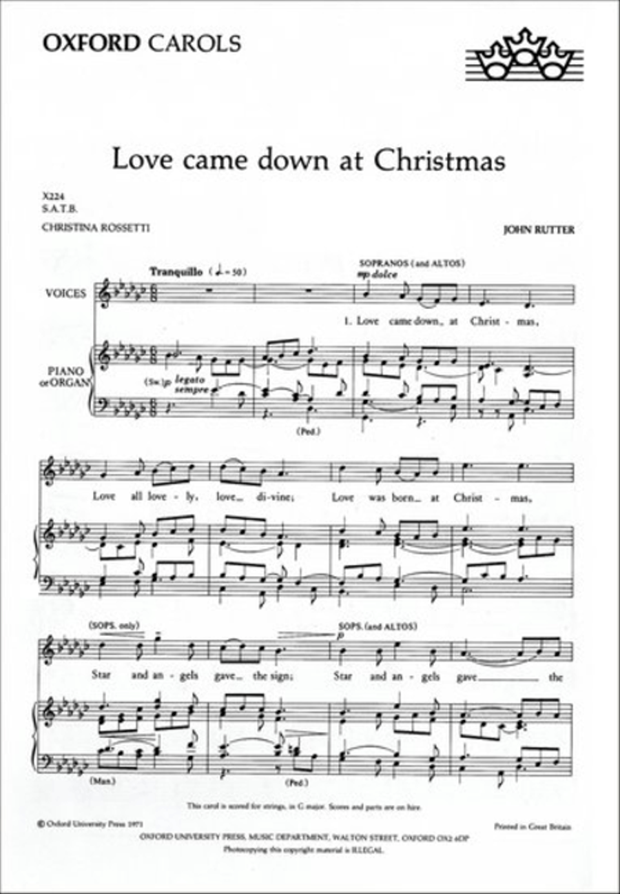 Love came down at Christmas