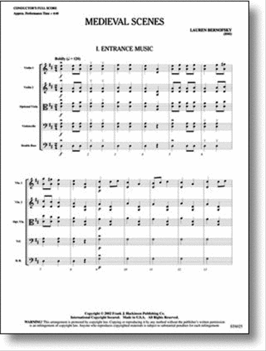 Medieval Scenes Medieval Scenes String Orchestra scores gallery preview page 1