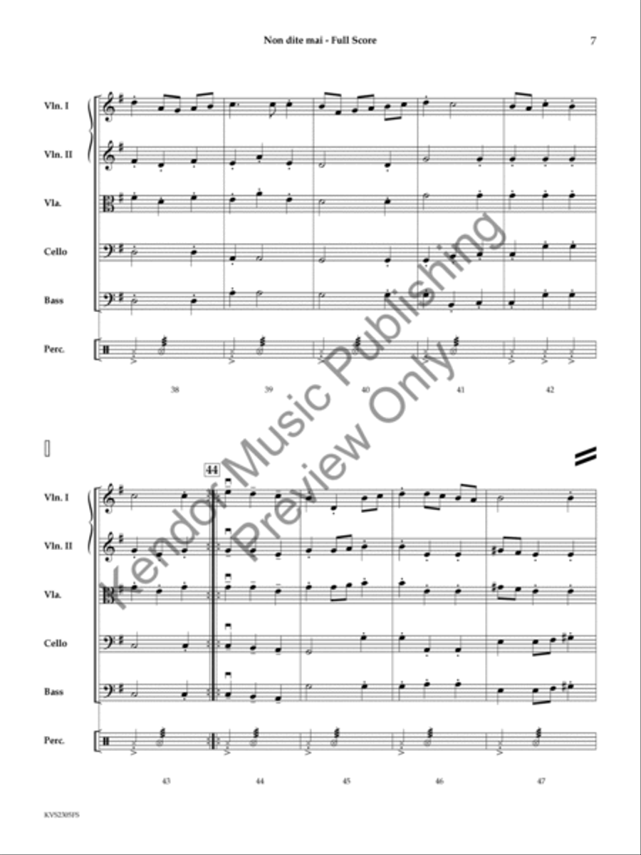 Non dite mai String Orchestra scores gallery preview page 8