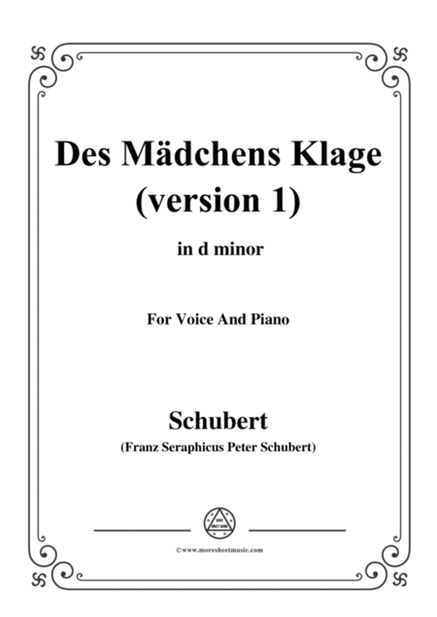 Schubert-Des Mädchens Klage(Version I),in d minor,D.6,for Voice and Piano image number null