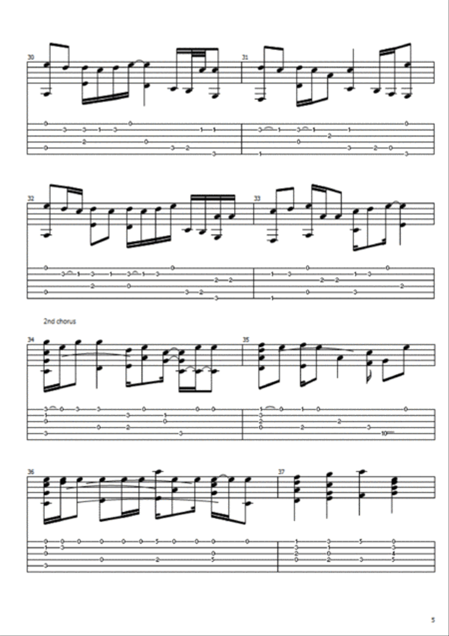 The Lovecats Electric Guitar scores gallery preview page 5