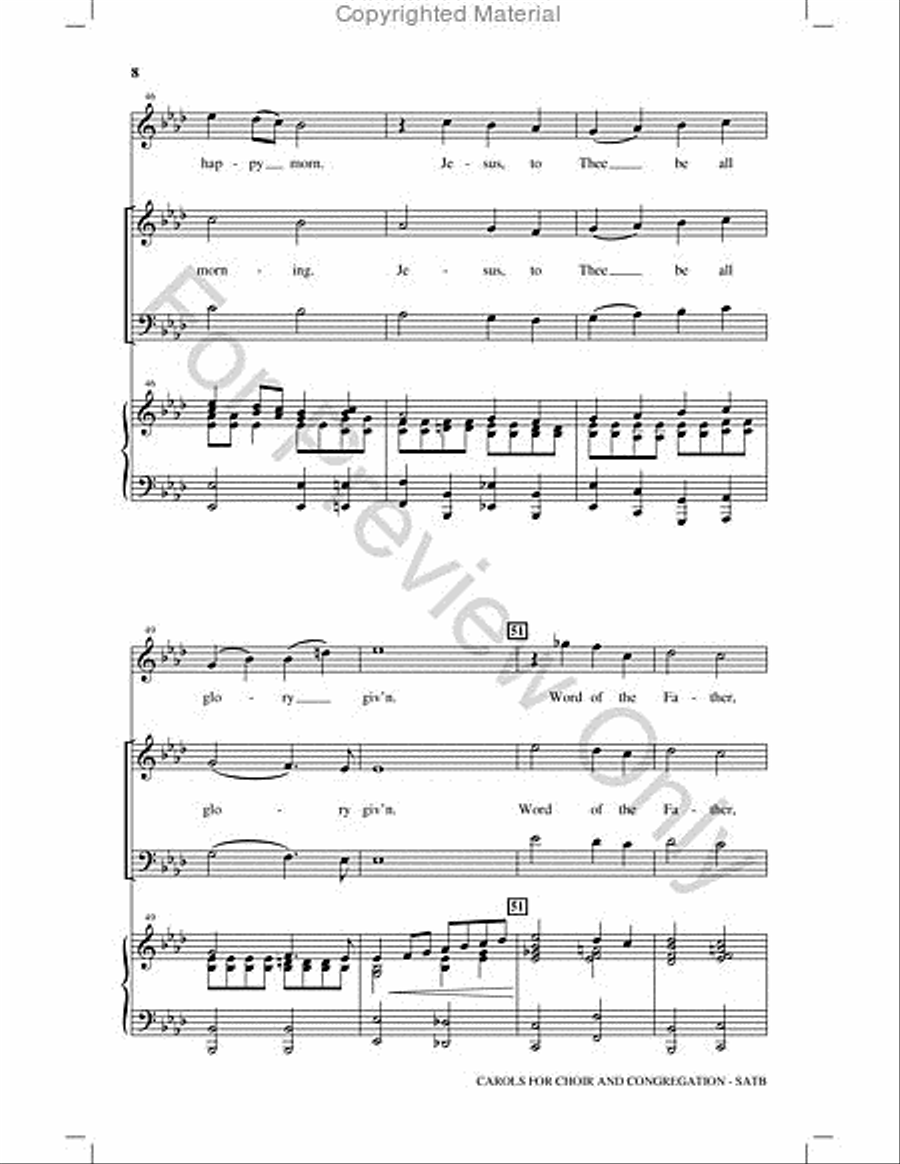 Carols for Choir and Congregation Choir scores gallery preview page 7