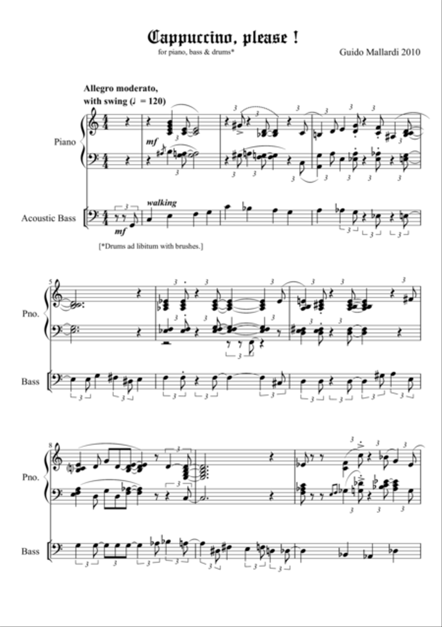 Cappuccino, please! Cappuccino, please! Jazz Ensemble scores gallery preview page 1