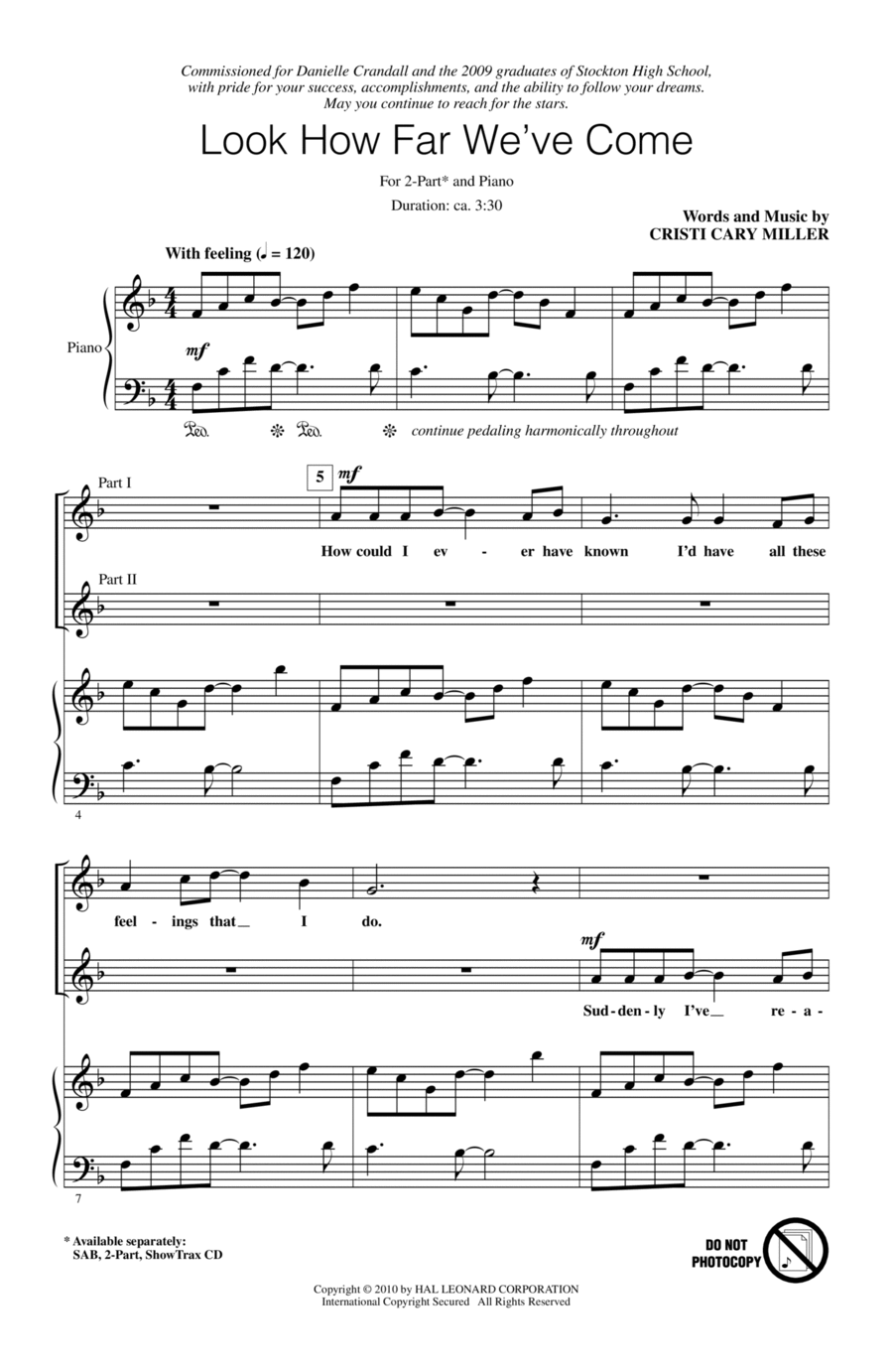 Look How Far We've Come 2-Part scores gallery preview page 1