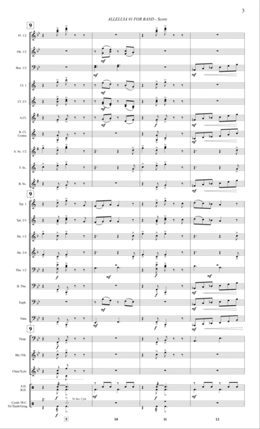 Alleluia No. 1 For Band Alleluia No. 1 For Band Concert Band scores gallery preview page 4