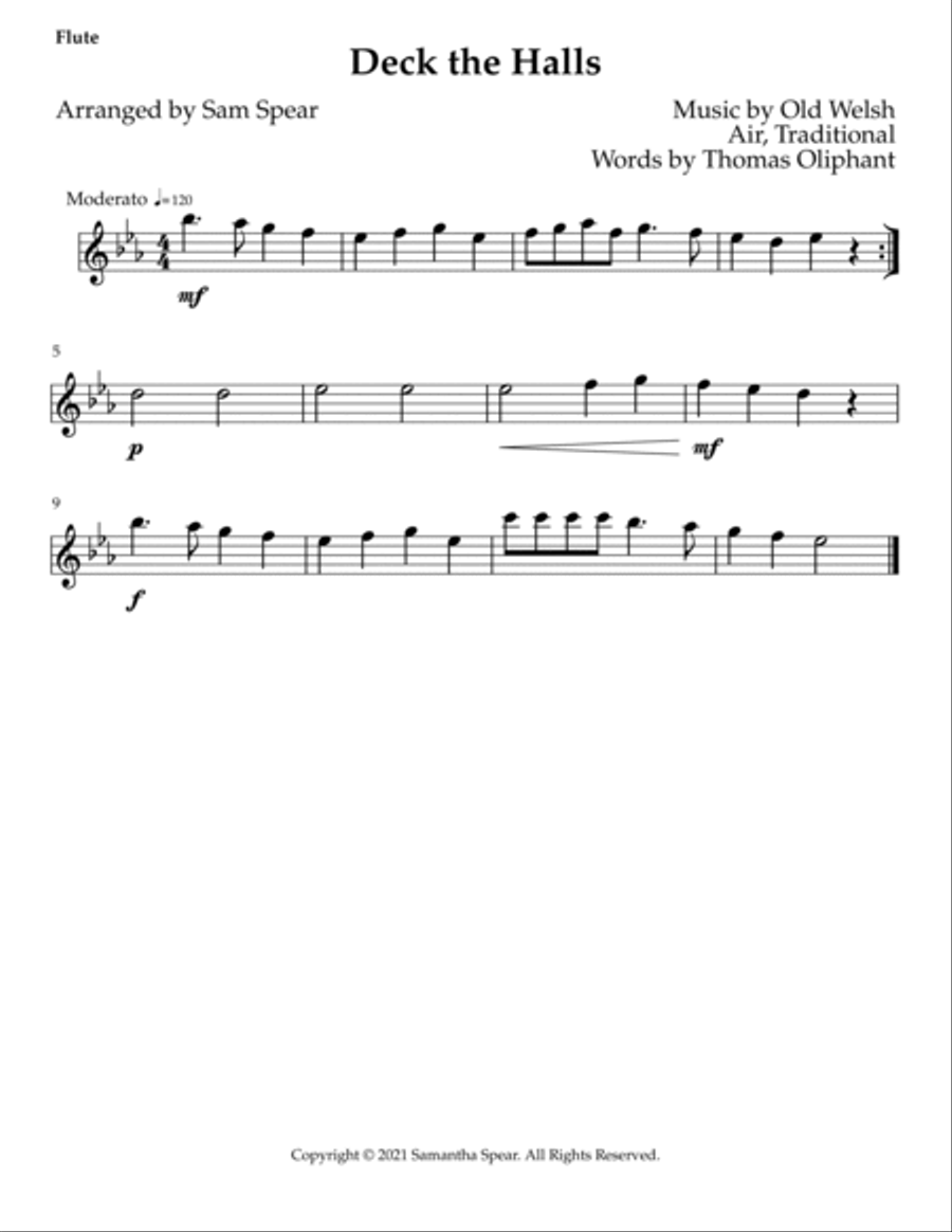 Deck the Halls Woodwind Duet scores gallery preview page 2