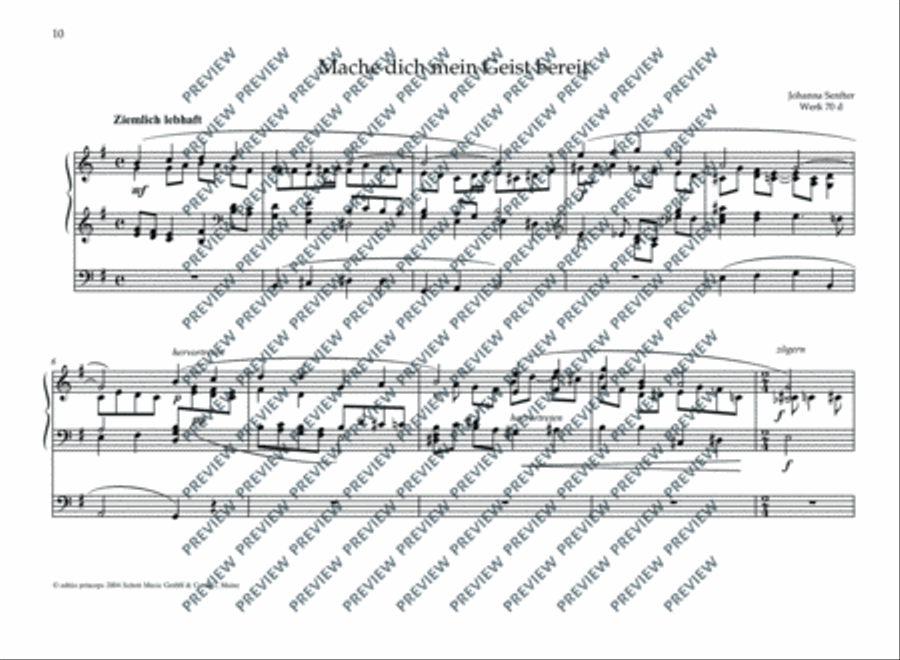 10 Choral Preludes Organ scores gallery preview page 13