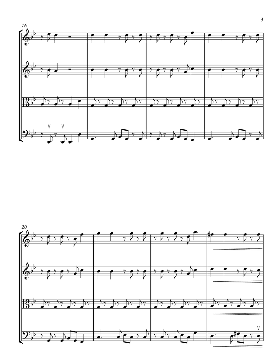 Bad Guy String Quartet scores gallery preview page 3