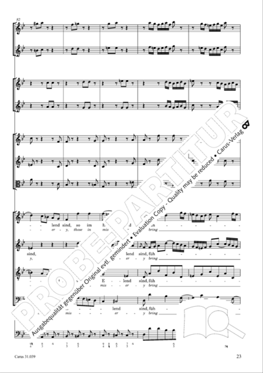 Give the hungry ones thy bread (Brich dem Hungrigen dein Brot) 4-Part scores gallery preview page 23