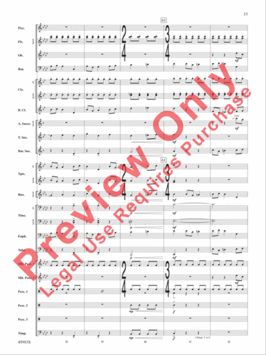 An Ancient World An Ancient World Concert Band scores gallery preview page 16