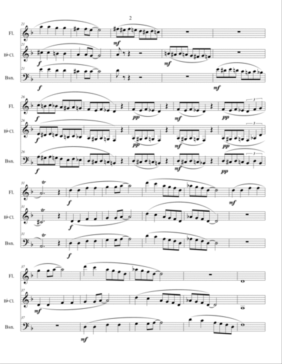 Tonal Tidbit No.1 for Woodwind Trio Woodwind Trio scores gallery preview page 2