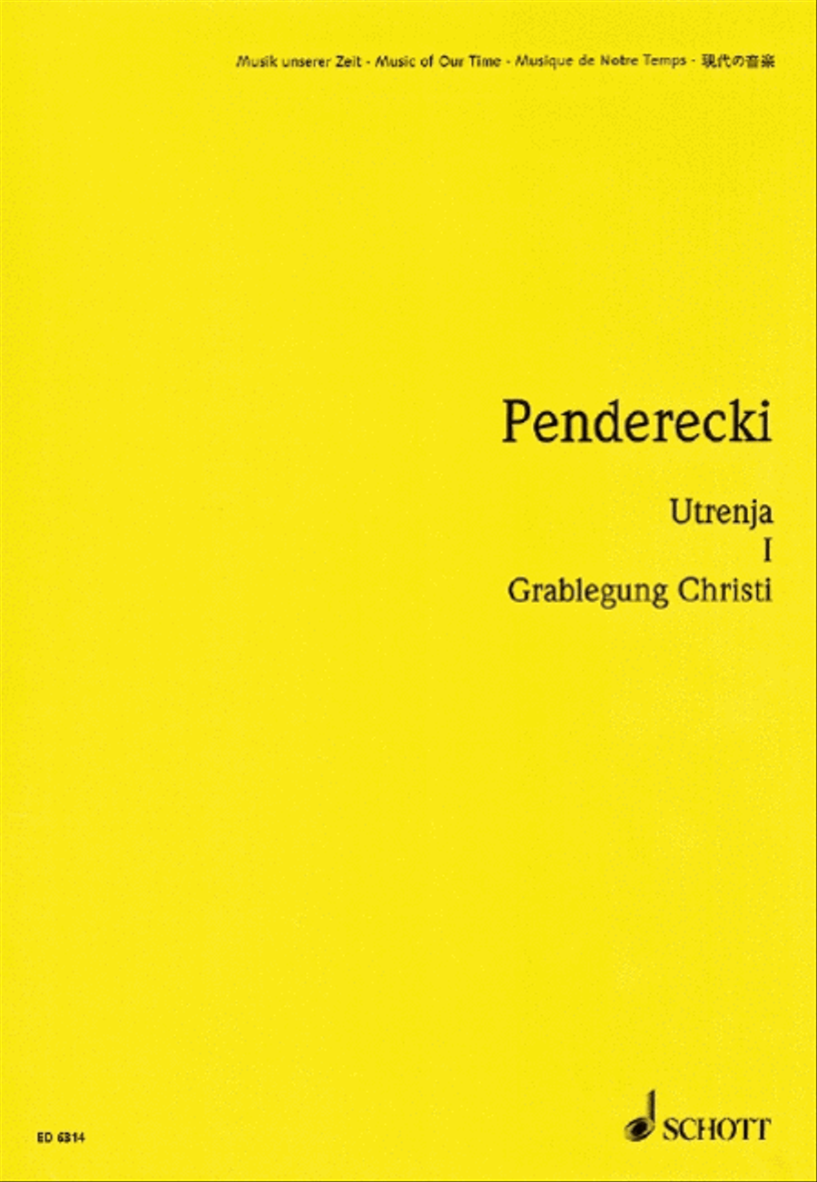 Utrenja 1 Grablegung Christi Choir scores gallery preview page 1