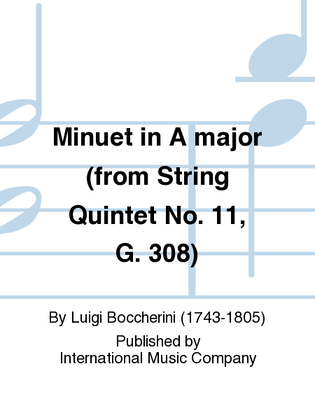 Book cover for Minuet In A Major (From String Quintet No. 11, G. 308)