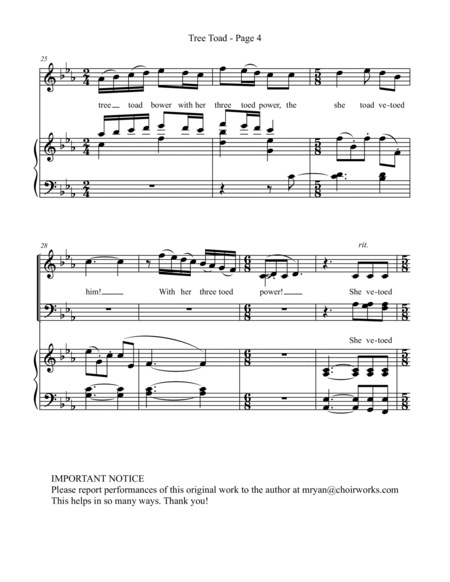 Ten Tone Twisters for SATB Choir & Piano