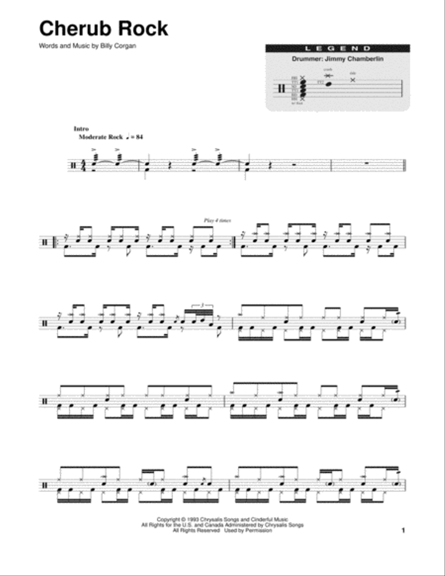 Cherub Rock Cherub Rock Drum Set scores gallery preview page 1
