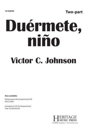 Book cover for Duérmete, niño