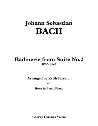 Badinerie from Suite No. 2 for Horn and Piano