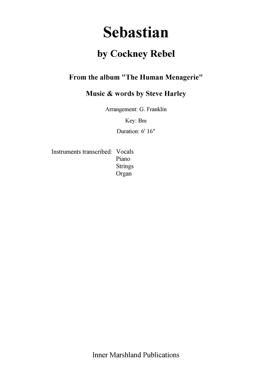 Sebastian Piano, Vocal scores gallery preview page 1
