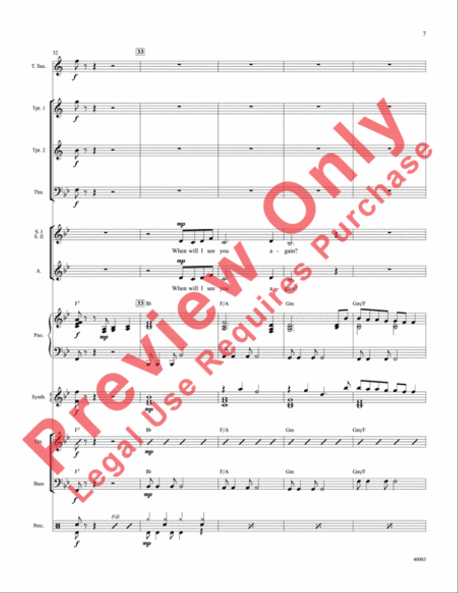 When Will I See You Again Choir scores gallery preview page 8