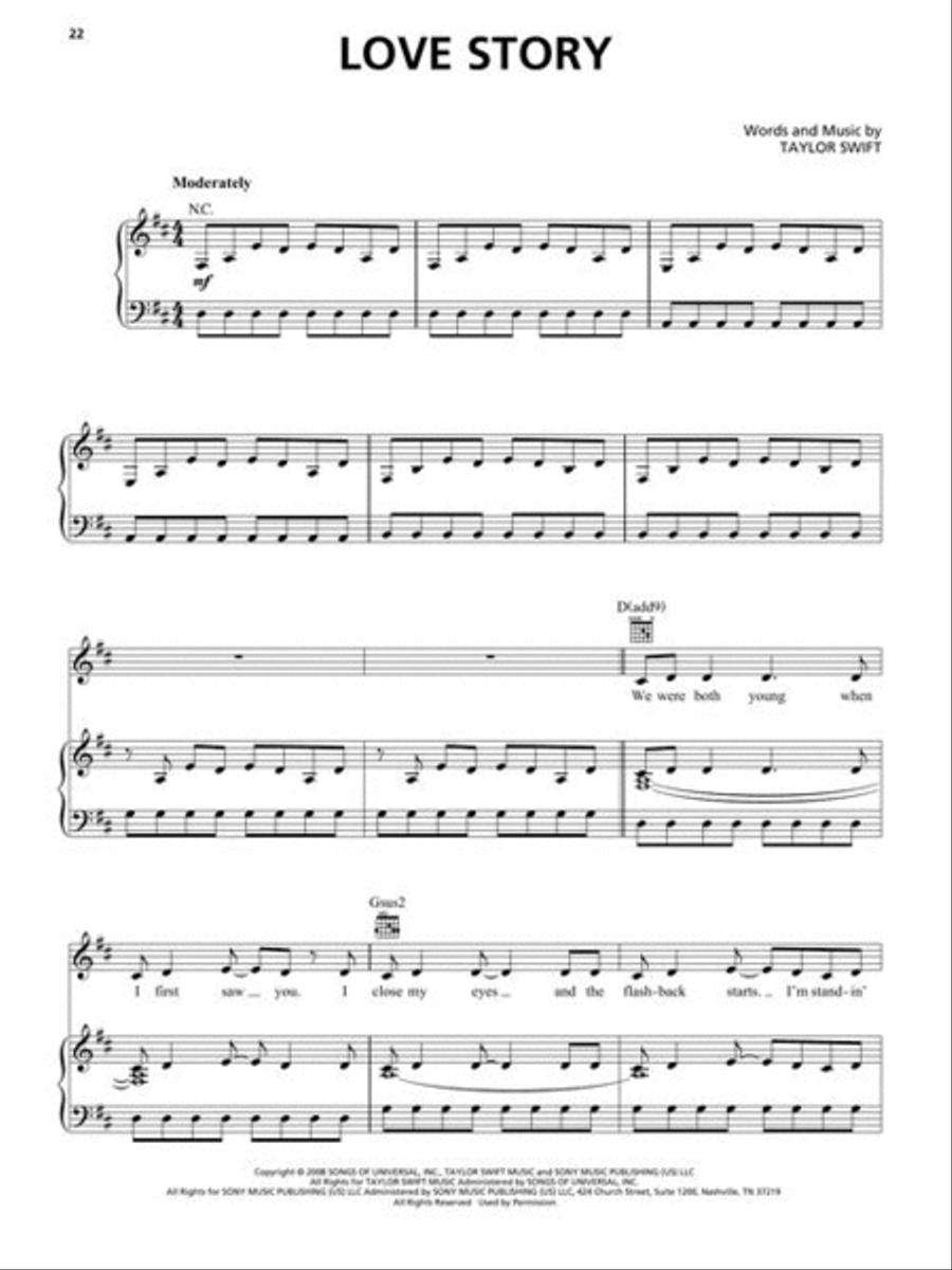 Taylor Swift – Fearless (Taylor's Version) Piano, Vocal, Guitar scores gallery preview page 6