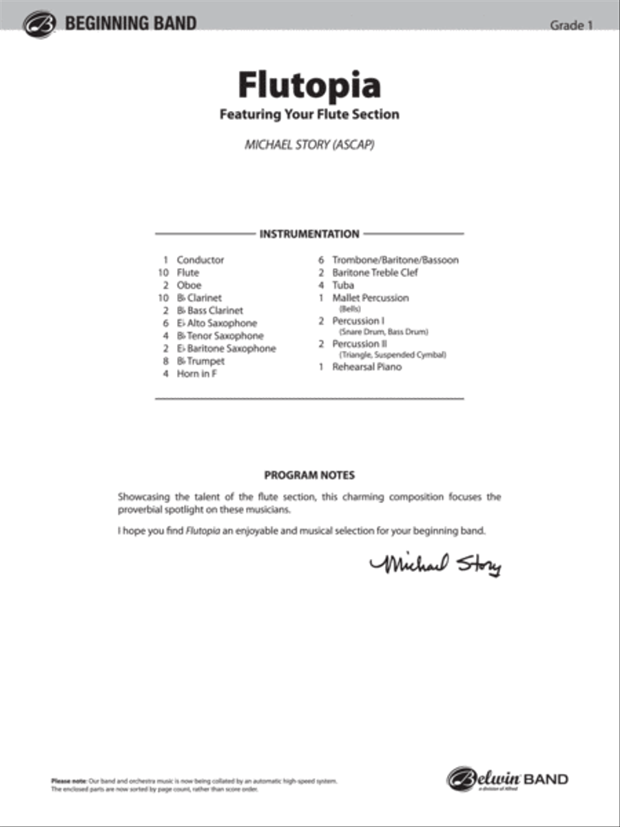Flutopia Flutopia Concert Band scores gallery preview page 2