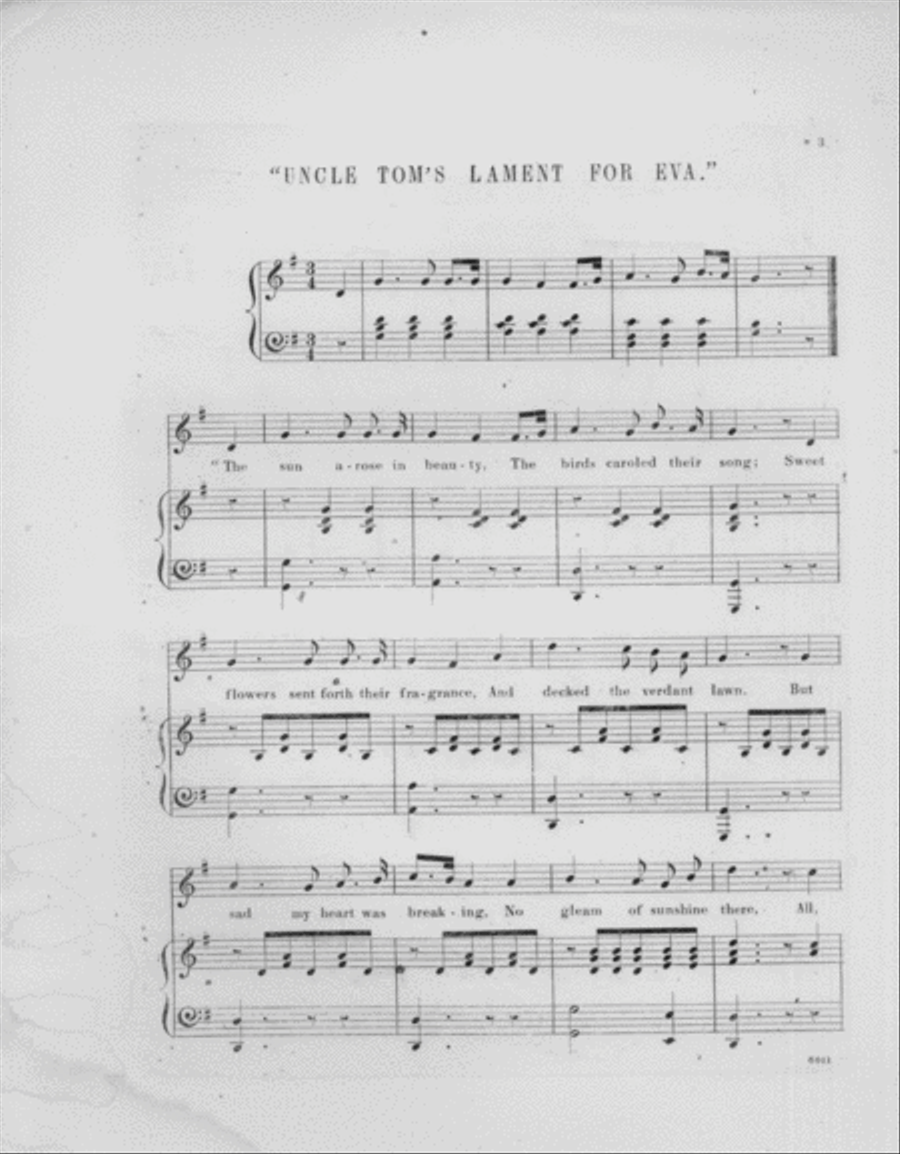 Uncle Tom's Lament for Eva Voice scores gallery preview page 2