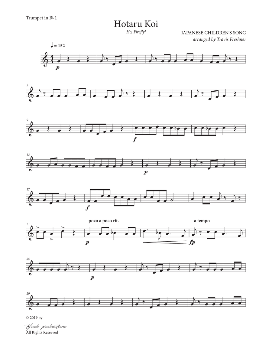 Hotaru Koi by Japanese Folk Song - Brass Ensemble