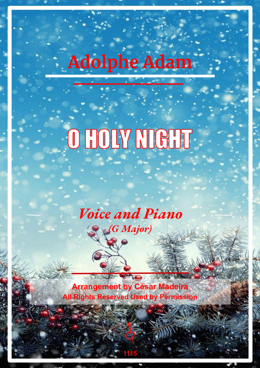 O Holy Night - Voice and Piano - G Major (Full Score and Parts) image number null