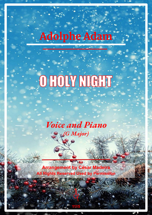 O Holy Night - Voice and Piano - G Major (Full Score and Parts)