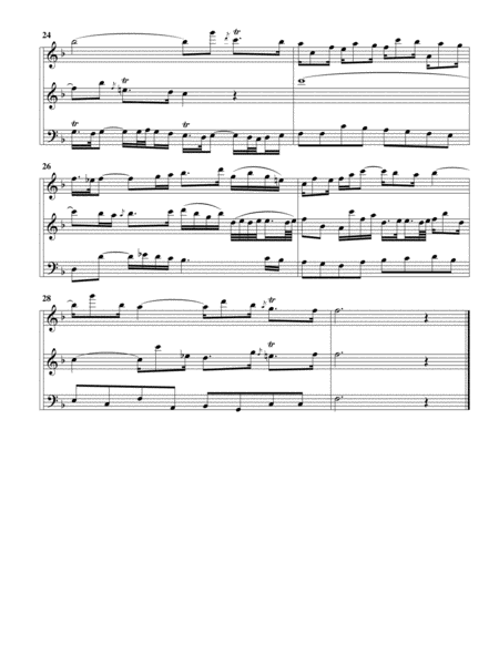 Trio sonata, BWV 1037 (arrangement for 3 recorders) by Gil Garty Recorder - Digital Sheet Music
