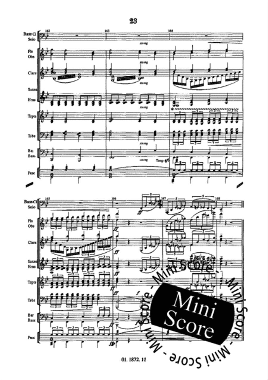 Concerto for Bass Clarinet and Band Concert Band scores gallery preview page 27
