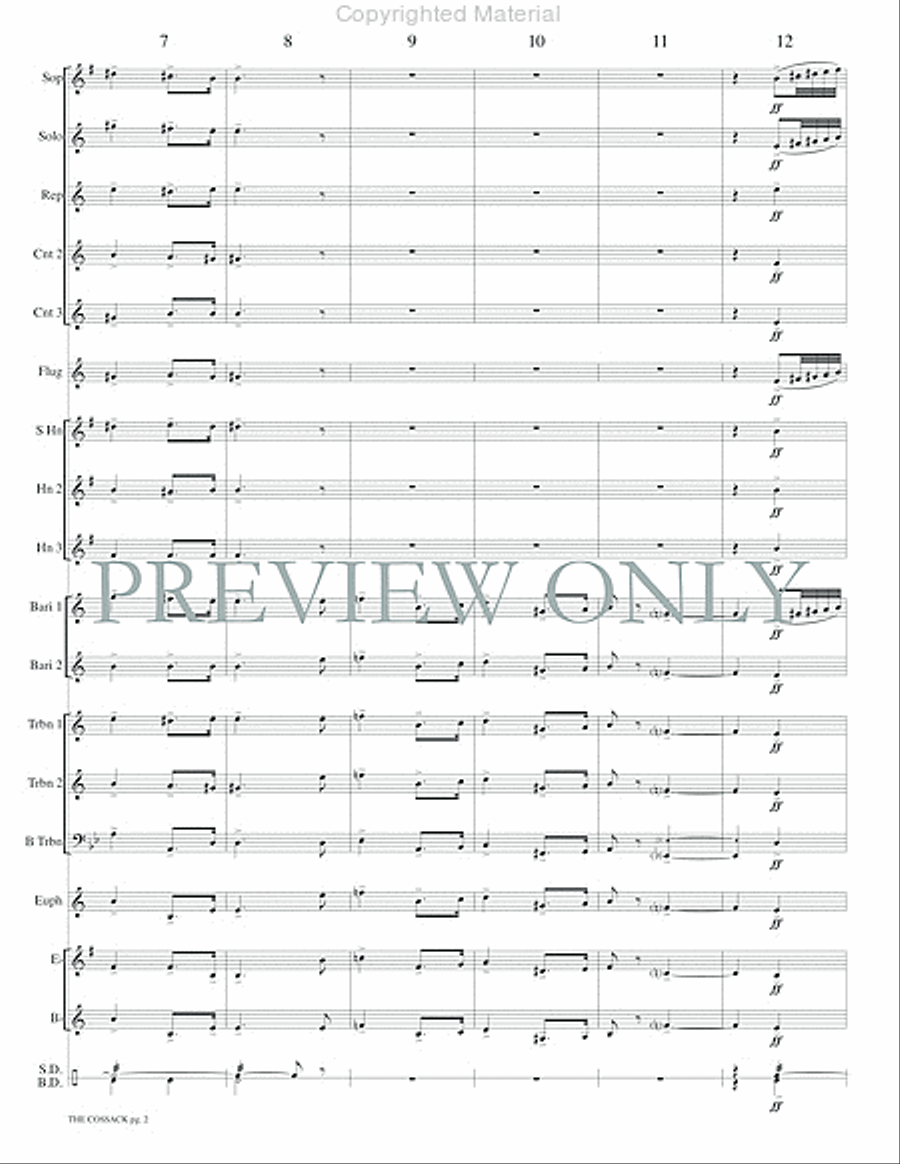 The Cossack Concert Band scores gallery preview page 4