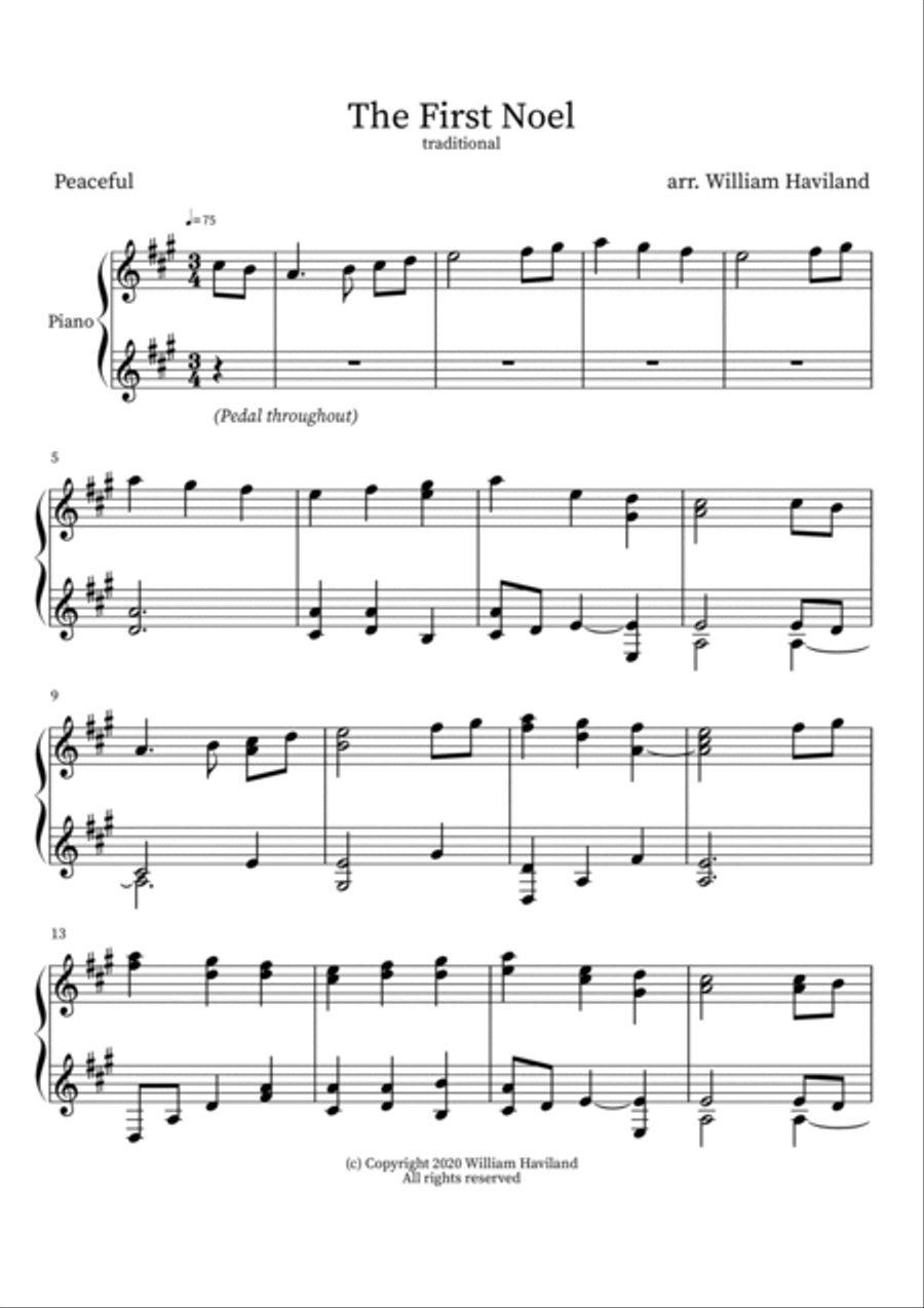 A Peaceful Piano Christmas [Full Album PDF Score] Piano Solo scores gallery preview page 4