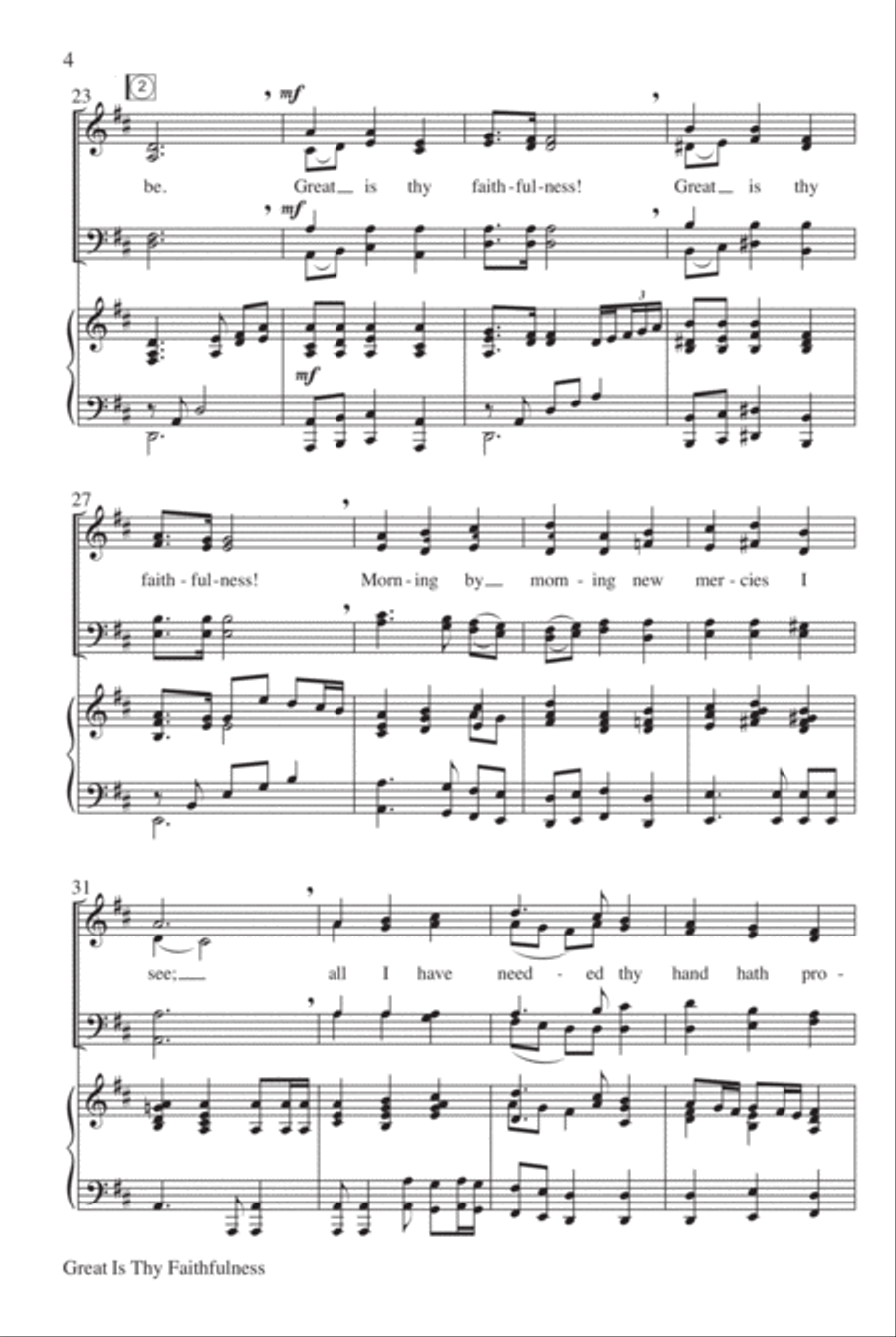 Great Is Thy Faithfulness 4-Part scores gallery preview page 15