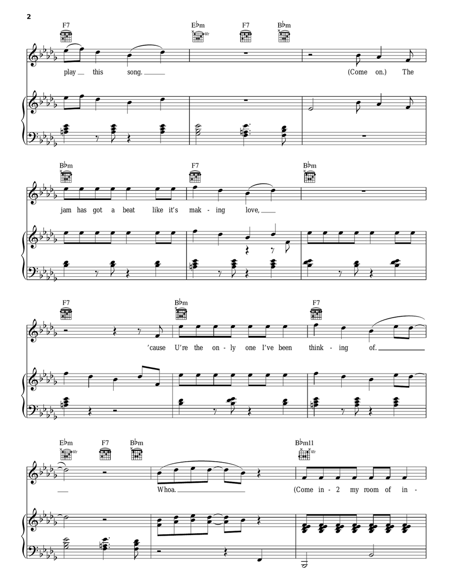 Incense And Candles Piano, Vocal, Guitar scores gallery preview page 2