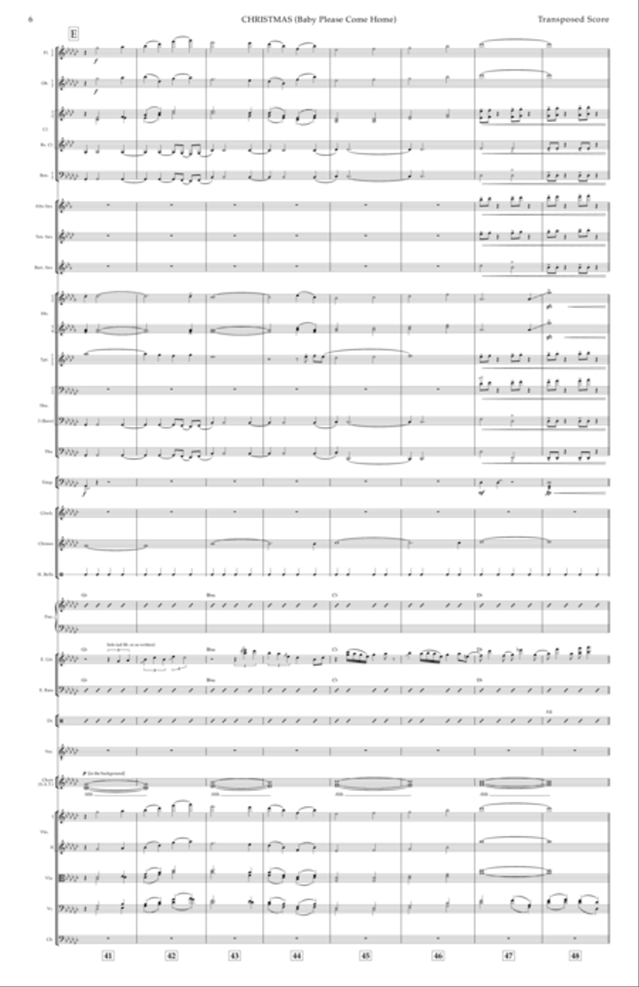 Christmas (Baby Please Come Home) Full Orchestra scores gallery preview page 6