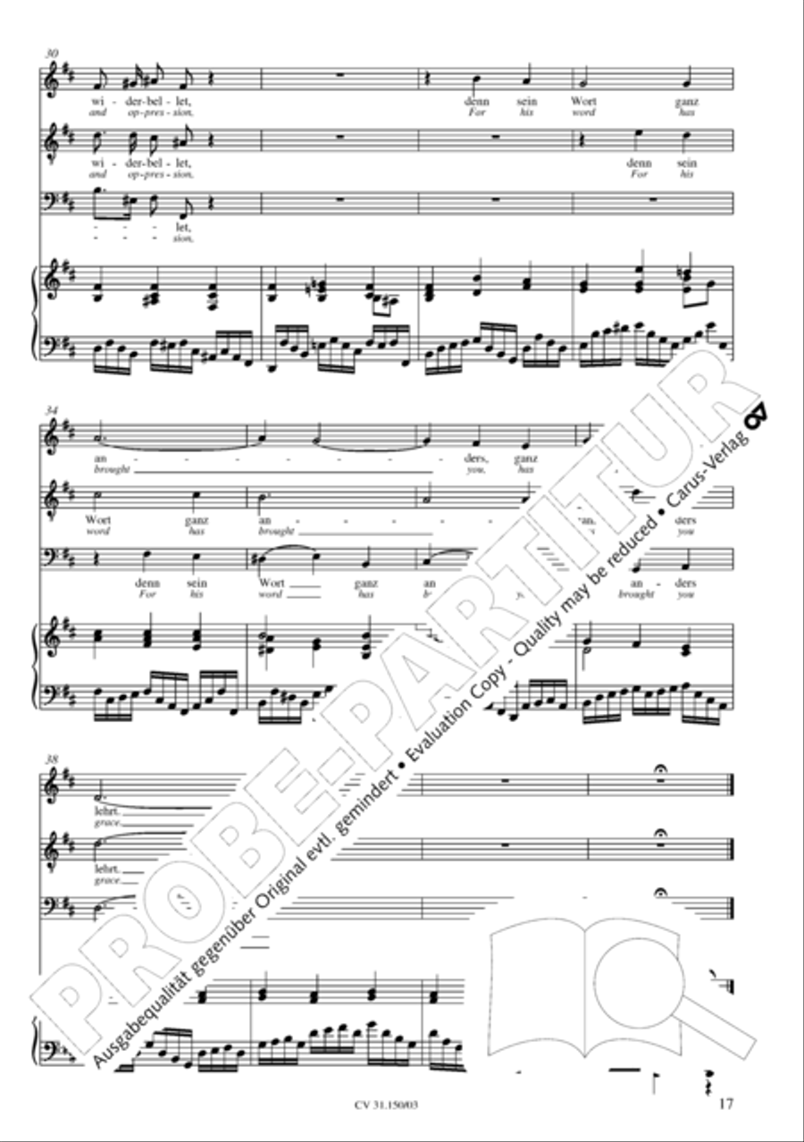 O my Lord, I long for thee (Nach dir, Herr, verlanget mich) 4-Part scores gallery preview page 18