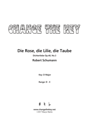 Book cover for Die Rose, die Lilie, die Taube - D Major