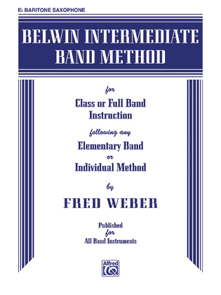 Book cover for Belwin Intermediate Band Method