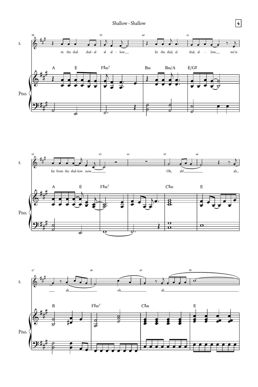 Shallow A Cappella scores gallery preview page 4