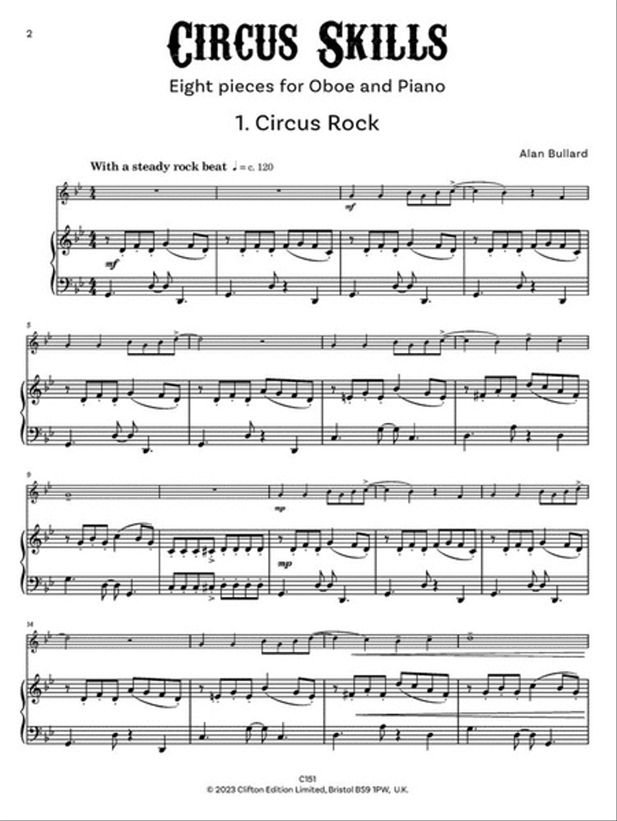 Circus Skills for Oboe Circus Skills for Oboe Piano Accompaniment scores gallery preview page 3