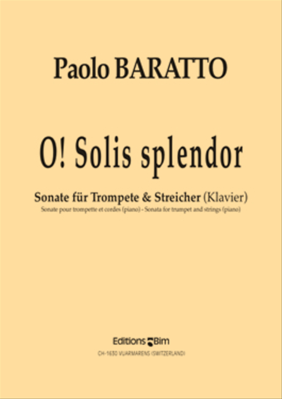 O! Solis splendor Trumpet Solo scores gallery preview page 1