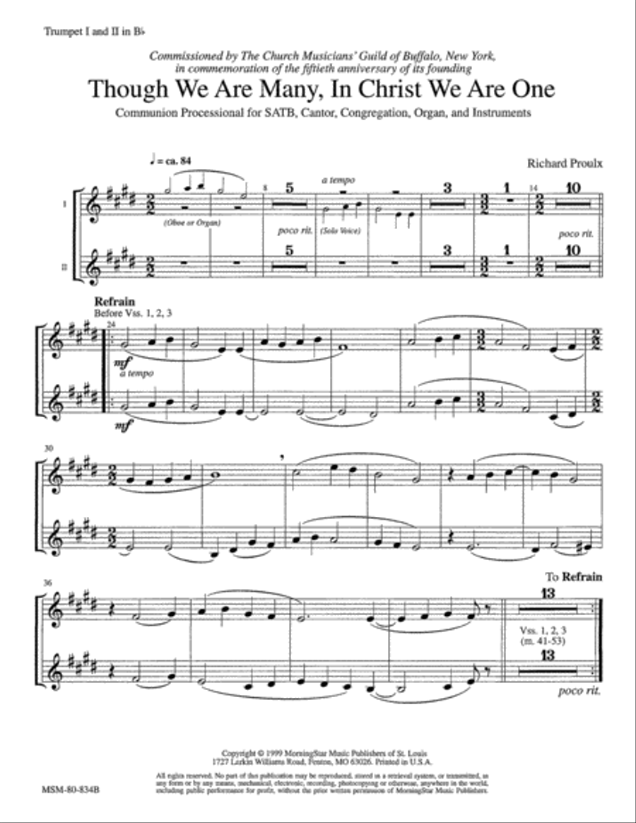 Though We Are Many, In Christ We Are One Choir scores gallery preview page 4